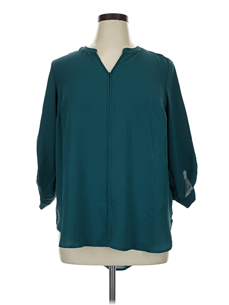 Pre-owned 41hawthorn 3/4 Sleeve Blouse In Blue