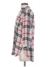 Justify 100% Polyester Plaid Gray 3/4 Sleeve Blouse Size S - photo 5