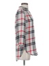 Justify 100% Polyester Plaid Gray 3/4 Sleeve Blouse Size S - photo 4