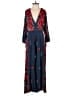 Free People 100% Rayon Paisley Blue Jumpsuit Size XS - photo 1