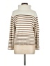 CeCe Stripes Tan Turtleneck Sweater Size M - photo 1