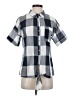 Polagram Checkered-gingham Gray Short Sleeve Button-Down Shirt Size S - photo 1