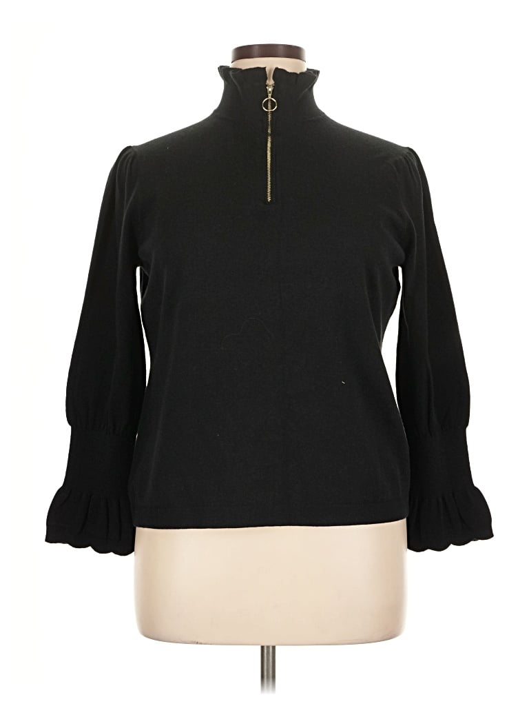 Pre-owned Nic + Zoe Turtleneck Sweater In Black