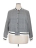 Who What Wear Checkered-gingham Gray Jacket Size 2X - photo 1