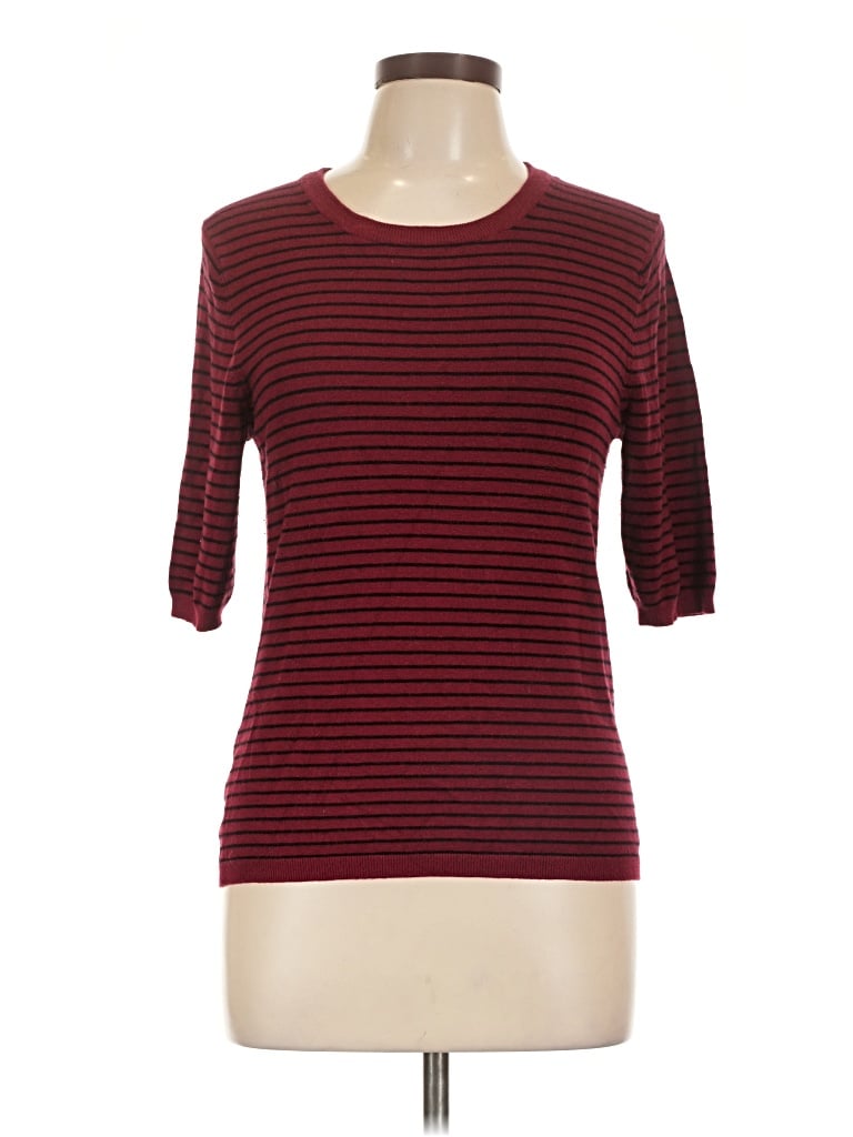 Pre-owned Premise Studio 3/4 Sleeve Top Burgundy Boatneck Tops