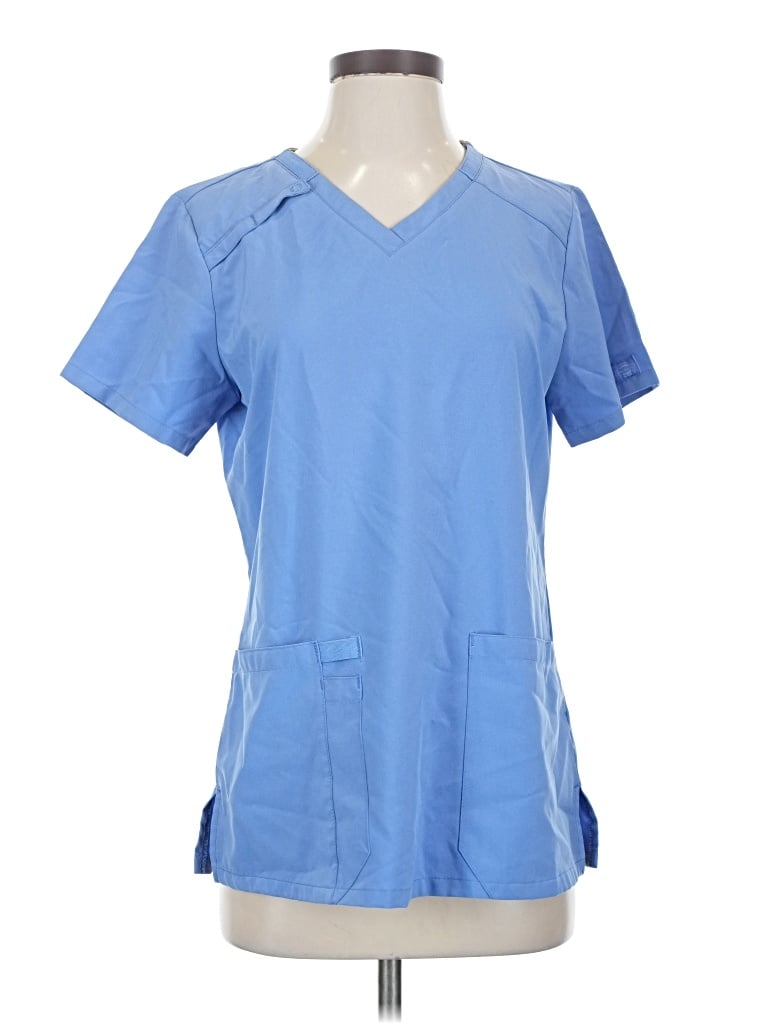 Pre-owned Dickies Short Sleeve Top Blue V Neck Tops