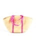OFF-WHITE Tropical Pink Tan Raffia Commercial Tote One size - photo 1
