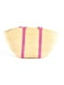 OFF-WHITE Tropical Pink Tan Raffia Commercial Tote One size - photo 3
