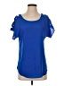 Express Blue Short Sleeve Blouse Size S - photo 1