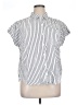 Style&Co Stripes White Short Sleeve Blouse Size XL - photo 1