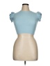Katie J NYC Blue Short Sleeve Top Size XL - photo 1
