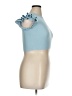 Katie J NYC Blue Short Sleeve Top Size XL - photo 4