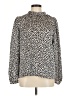Ann Taylor Animal Print Ivory Long Sleeve Blouse Size M - photo 1