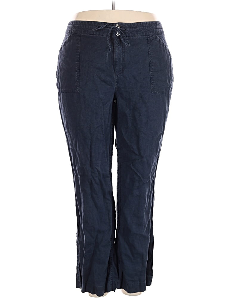 Pre-owned Inc International Concepts Linen Pants In Blue