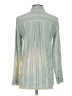 Express Stripes Blue Green Long Sleeve Blouse Size S - photo 2