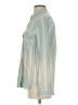 Express Stripes Blue Green Long Sleeve Blouse Size S - photo 5