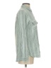 Express Stripes Blue Green Long Sleeve Blouse Size S - photo 4