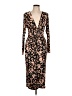 Dancing Leopard Animal Print Brown Cocktail Dress Size 10 - photo 1