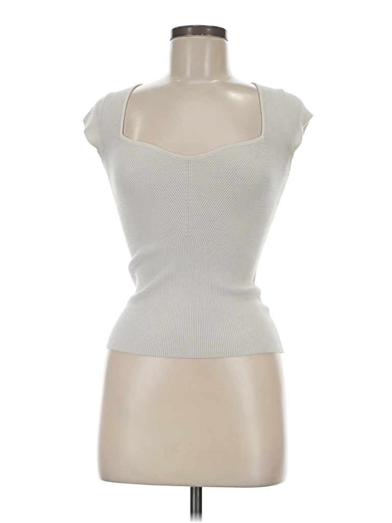 Pre-owned Wilfred Sleeveless Top Gray Strapless Neckline Tops