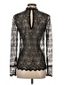 Theory 100% Polymide Black Long Sleeve Blouse Size 00 - photo 2