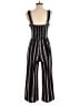 Express 100% Polyester Stripes Black Jumpsuit Size S - photo 2