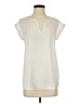 Express 100% Polyester Ivory Short Sleeve Blouse Size S - photo 1