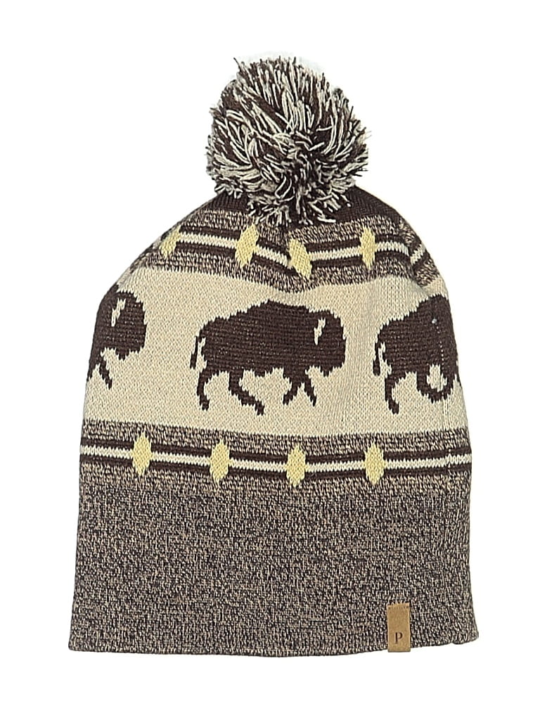 Pre-owned Assorted Brands Beanie Hat In Brown