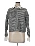 Express Stripes Silver Long Sleeve Blouse Size M - photo 1
