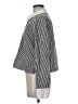 Express Stripes Silver Long Sleeve Blouse Size M - photo 5