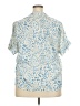 Jodifl 100% Polyester Animal Print Blue Short Sleeve Blouse Size 3X (estimated) - photo 2