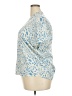 Jodifl 100% Polyester Animal Print Blue Short Sleeve Blouse Size 3X (estimated) - photo 5