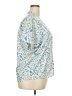Jodifl 100% Polyester Animal Print Blue Short Sleeve Blouse Size 3X (estimated) - photo 4
