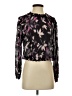 Bella Dahl 100% Rayon Floral Purple Black Long Sleeve Blouse Size S - photo 1