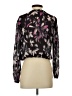 Bella Dahl 100% Rayon Floral Purple Black Long Sleeve Blouse Size S - photo 2