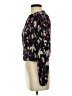Bella Dahl 100% Rayon Floral Purple Black Long Sleeve Blouse Size S - photo 5