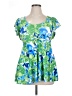 Unbranded Green Short Sleeve Blouse Size 0X - photo 1