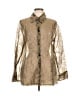 Connie's Moonlight 100% Polyester Metallic Gold Long Sleeve Blouse Size L - photo 1