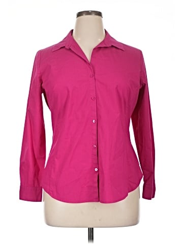 Worthington 3/4 Sleeve Button-Down Shirt (view 1)