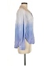 Bella Dahl Color Block Blue Long Sleeve Button-Down Shirt Size M - photo 4