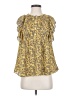 Max Studio Yellow Short Sleeve Blouse Size XS - photo 1