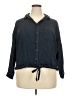 Pale Sky Blue 3/4 Sleeve Button-Down Shirt Size 2X - photo 1