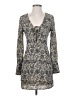 Backyard Roses 100% Polyester Paisley Gray Casual Dress Size XS - photo 1