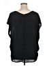 Leith 100% Polyester Black Short Sleeve Blouse Size XL - photo 2