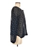 Pout 100% Polyester Stars Black Long Sleeve Blouse Size M - photo 4