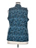 Van Heusen 100% Polyester Animal Print Blue Sleeveless Blouse Size XXL - photo 2