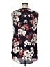 Gibson 100% Polyester Floral Blue Ivory Sleeveless Blouse Size XL - photo 2