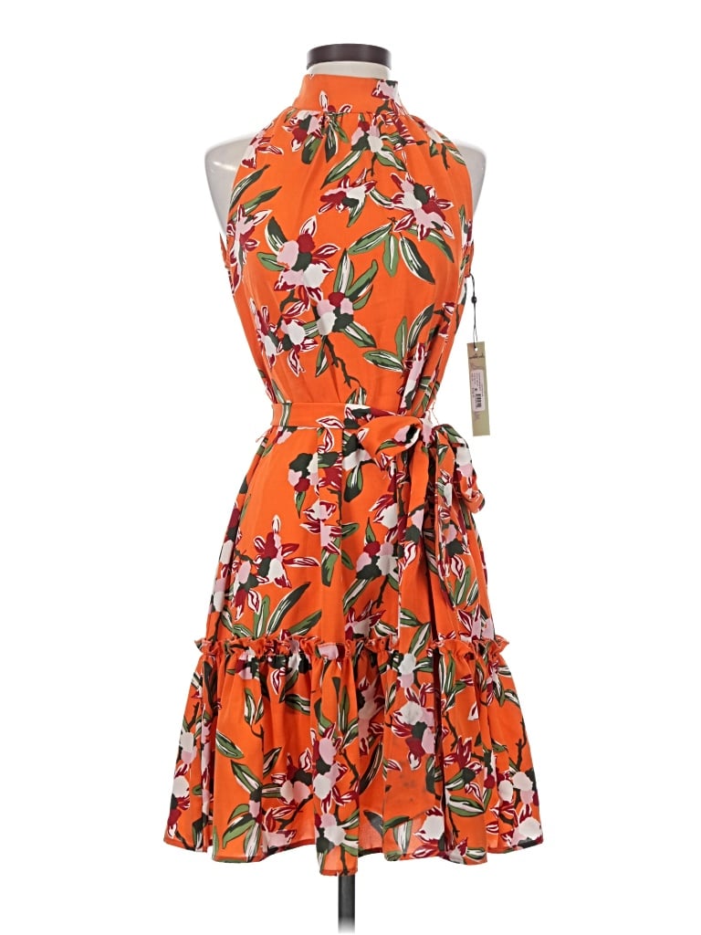 Pre-owned Sam Edelman Cocktail Dress In Orange