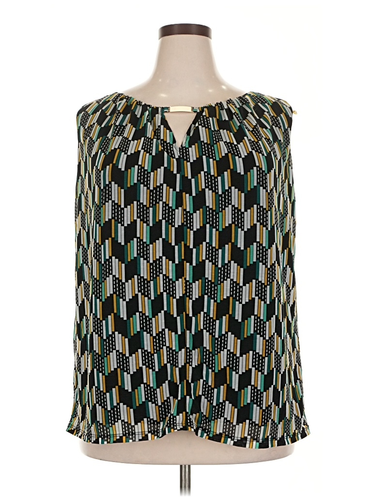 Pre-owned Worthington Sleeveless Blouse In Green