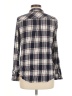 Max Jeans 100% Rayon Plaid Ivory Long Sleeve Button-Down Shirt Size M - photo 2