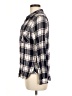 Max Jeans 100% Rayon Plaid Ivory Long Sleeve Button-Down Shirt Size M - photo 5